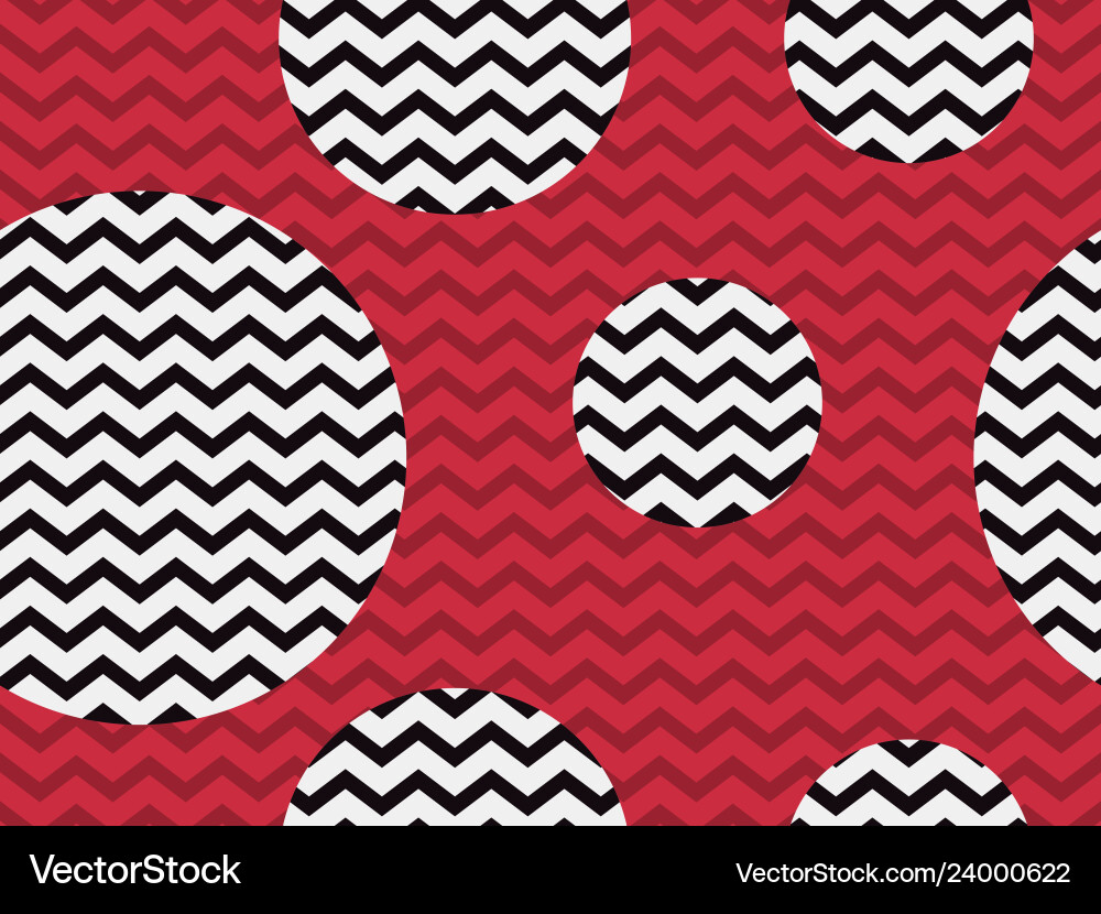 Zigzag seamless pattern with black and red color Zigzag seamless pattern with black and red color vector image