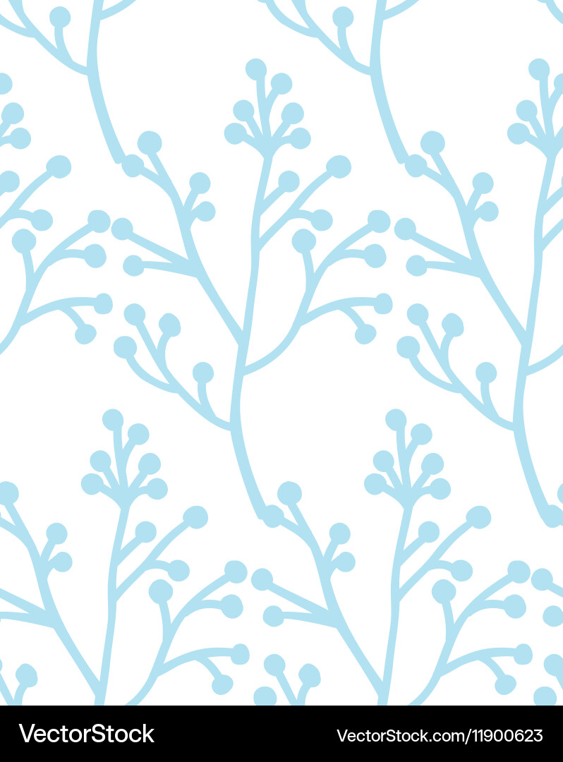 Christmas rustic seamless pattern with branch vector image