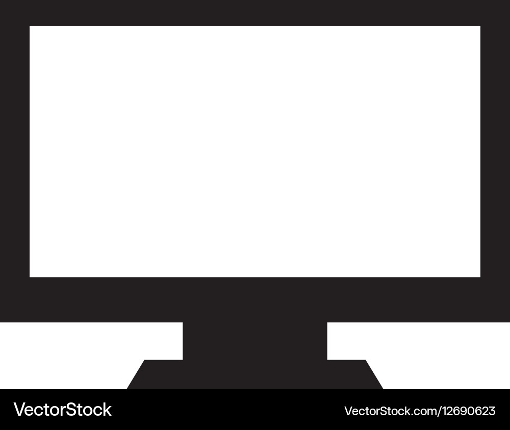 Computer desktop isolated icon vector image