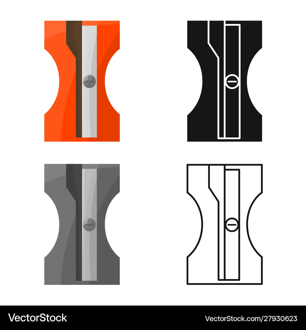 Design sharpener and mechanical sign vector image