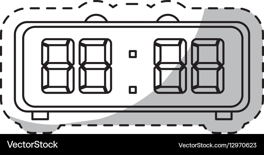 Digital clock and timer icon design Vector Image