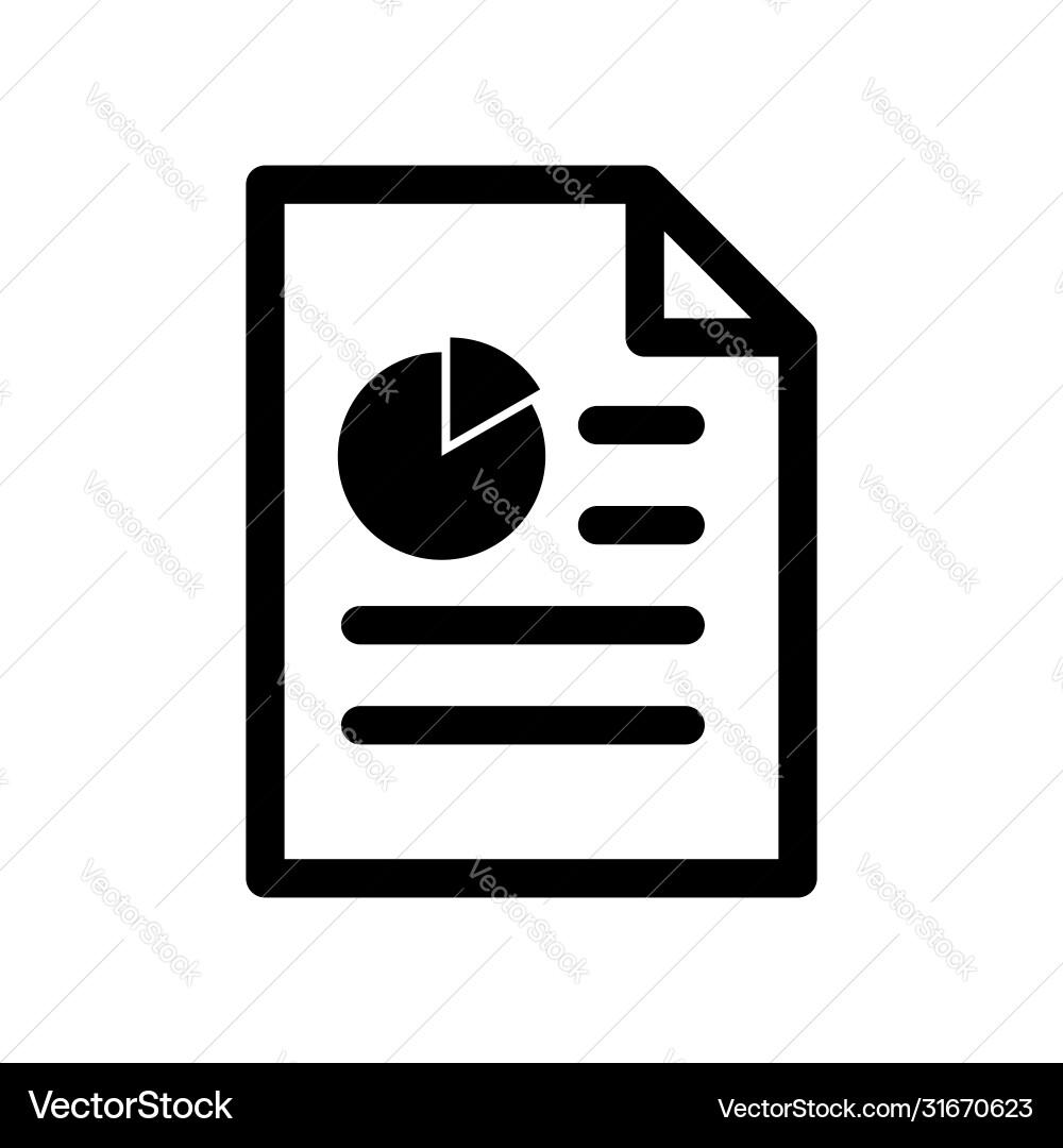 Document icon with chart or graph Document icon with chart or graph vector image