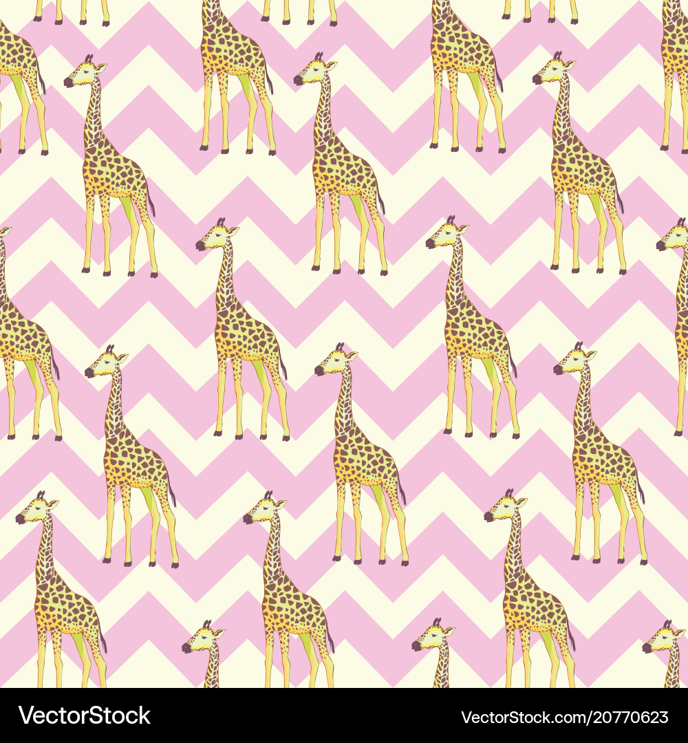 Giraffe pattern Giraffe pattern vector image
