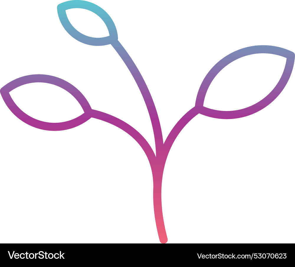 Leaf line gradient design Vector Image