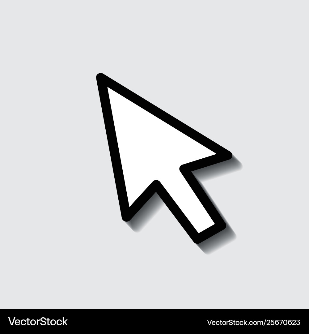 Mouse cursor symbol - arrow click pointer isolated Mouse cursor symbol - arrow click pointer isolated vector image