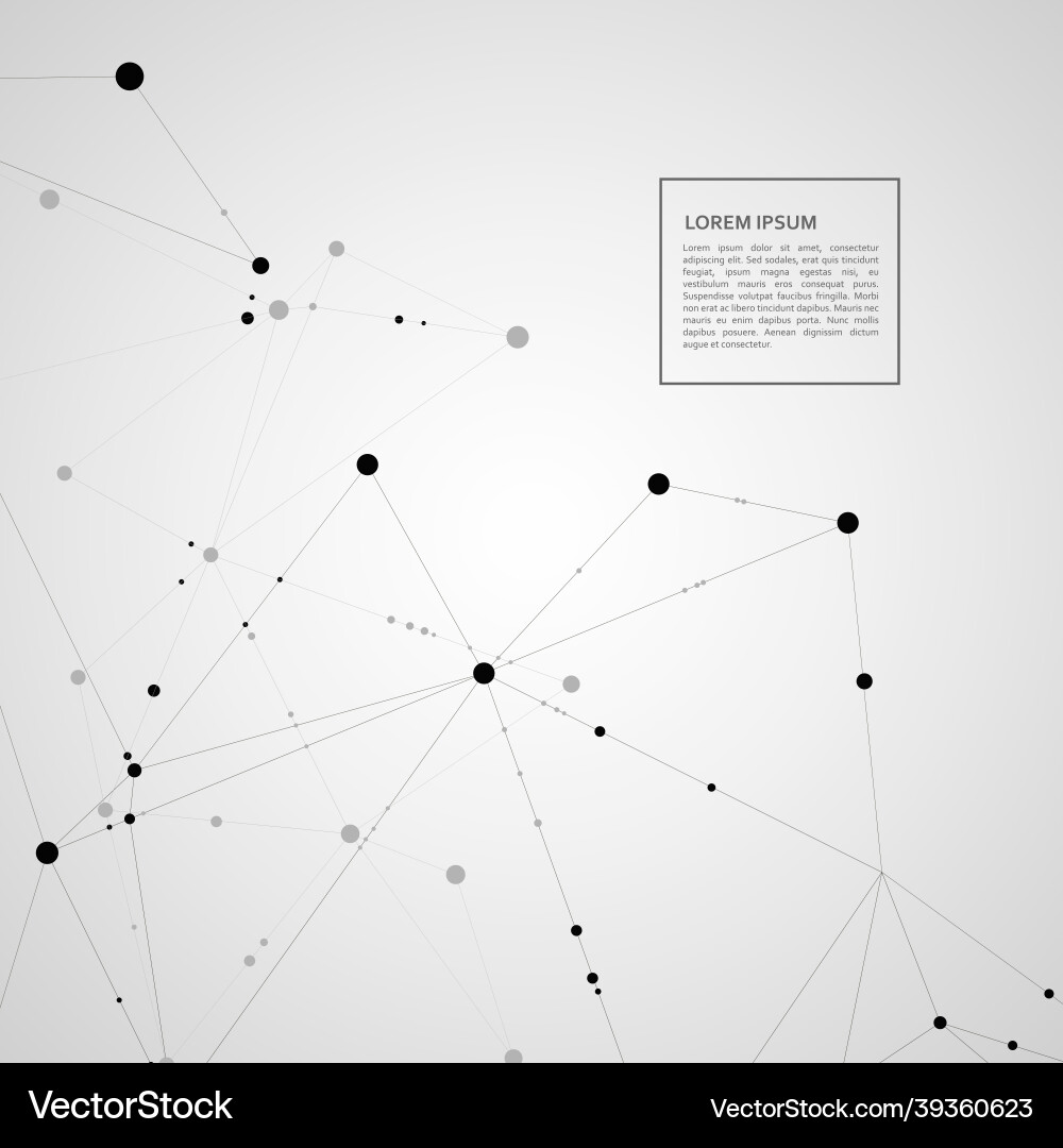 Polygonal pattern of connected black lines vector image