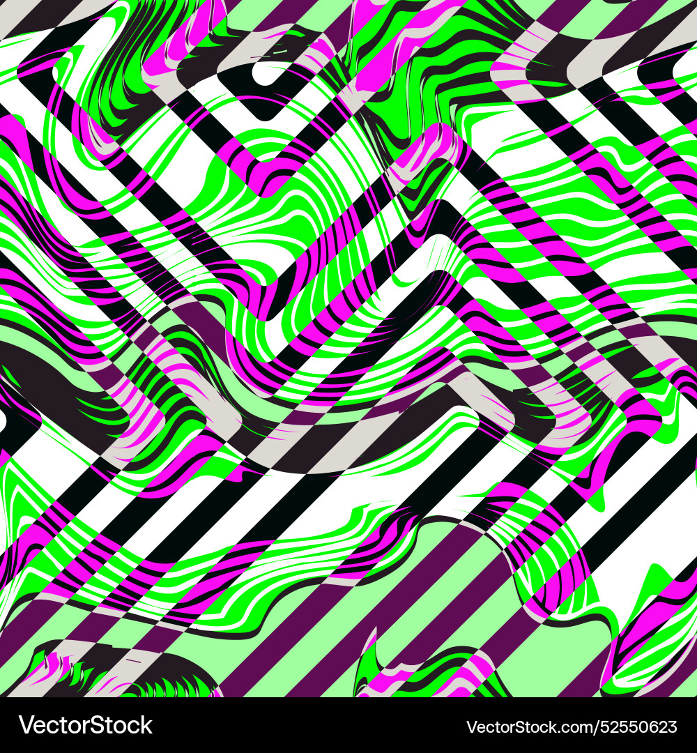 Psychedelic Grid Pattern vector image