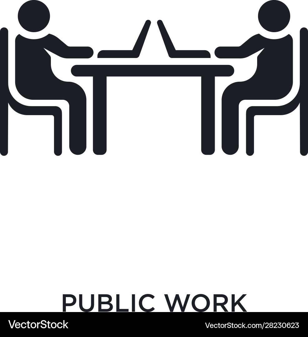 Public work isolated icon simple element from Public work isolated icon simple element from vector image