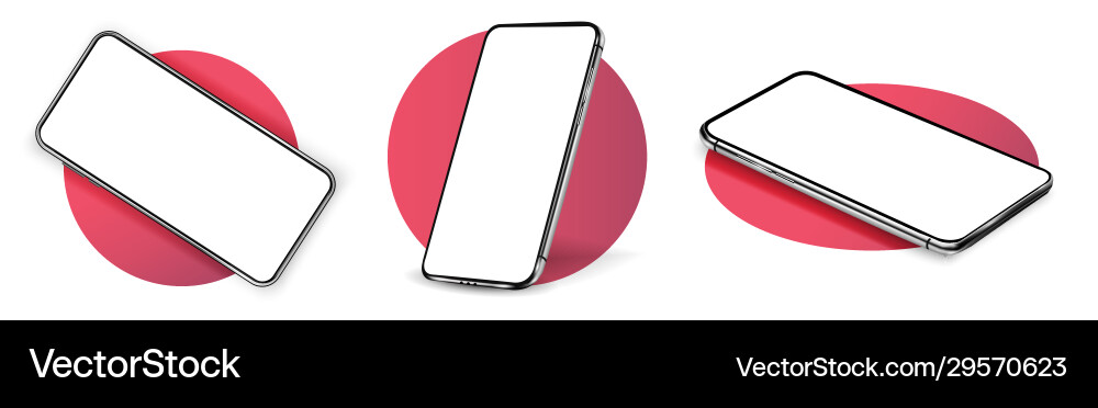 Smartphone frame less blank screen rotated Vector Image