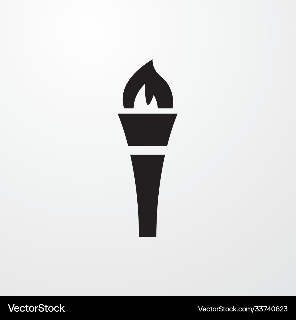Torch icon for web and mobile vector image