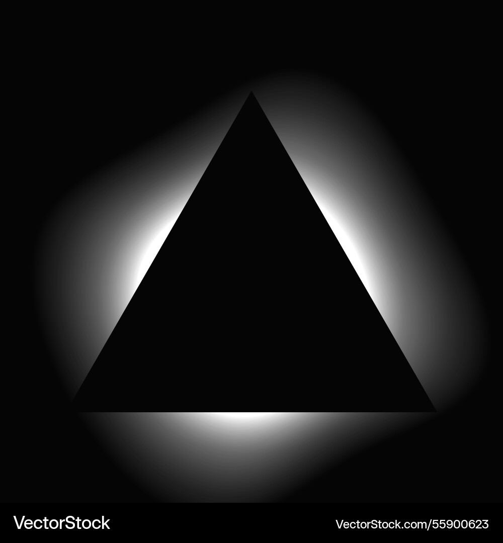 Triangle illuminate light frame Triangle illuminate light frame vector image