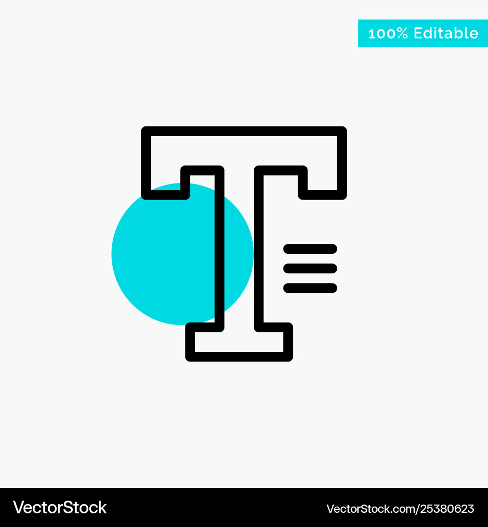 Type text write word turquoise highlight circle Type text write word turquoise highlight circle vector image