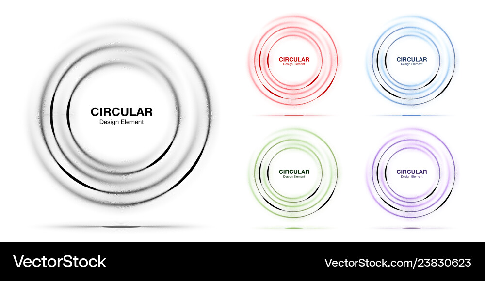 Vortex gradient round frame banner set Vortex gradient round frame banner set vector image
