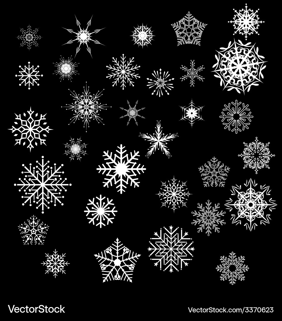 Winter Snowflake Pattern Vector Image