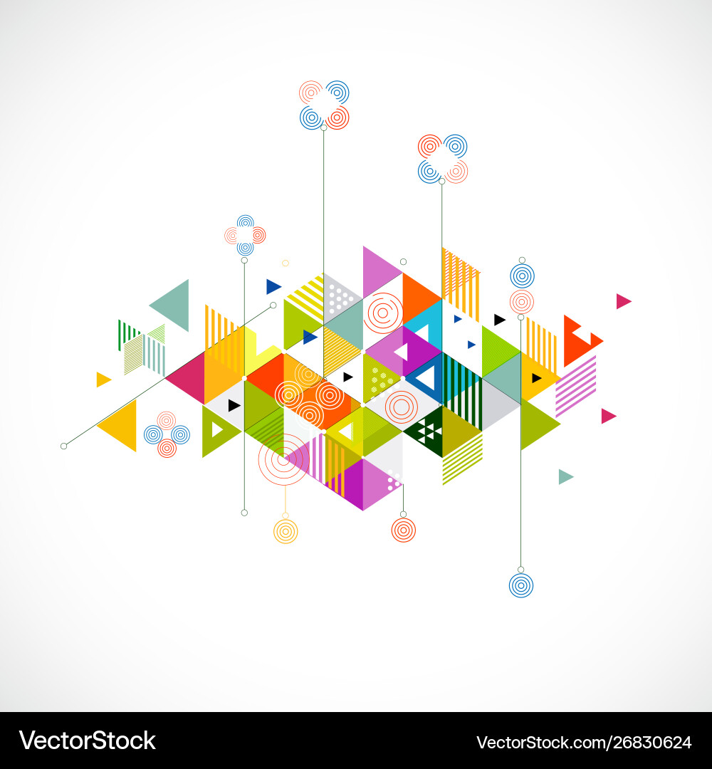 Abstract colorful and creative triangle background vector image