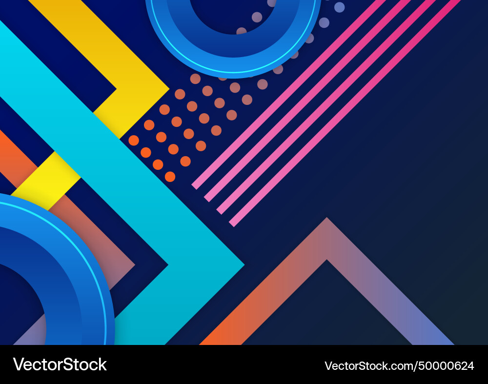 Abstract colorful geometric gradient background Vector Image