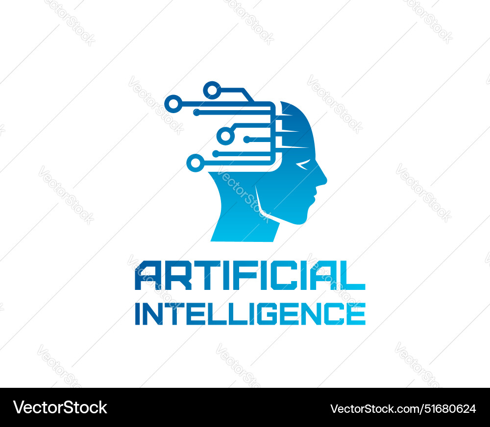 Ai artificial intelligence icon machine learning Ai artificial intelligence icon machine learning vector image