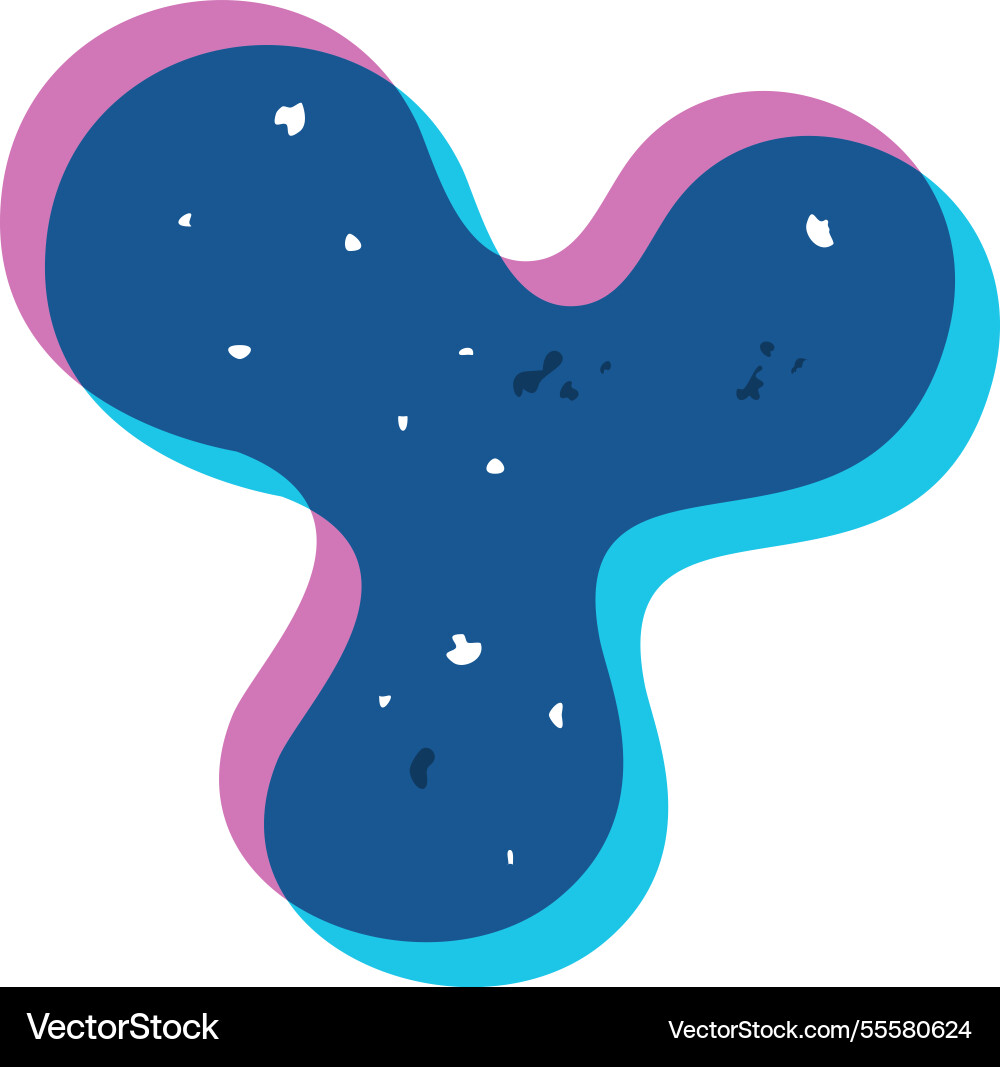 Amorphous fluid shape risograph element vector image