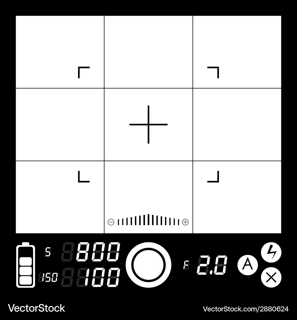 Camera Viewfinder Display Vector Image