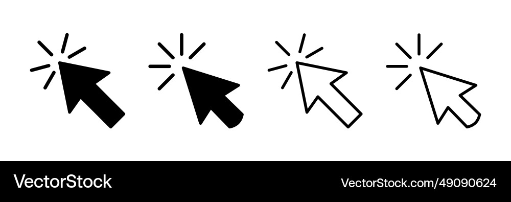 Click icon cursor pointer sign vector image