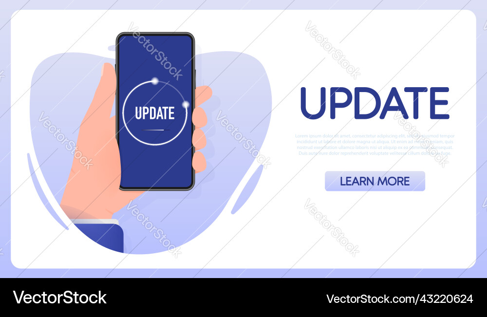 Data update or synchronize with bar process flat Data update or synchronize with bar process flat Vector Image