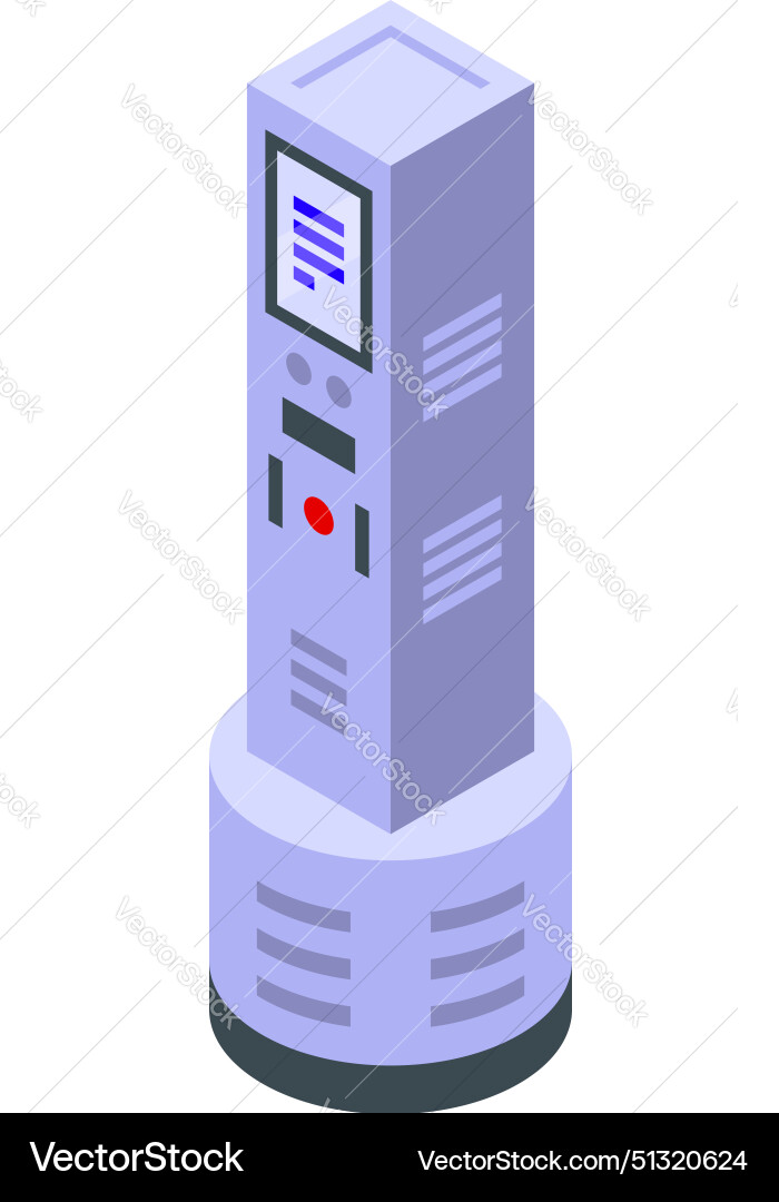 Digital of an isometric server rack Royalty Free Vector