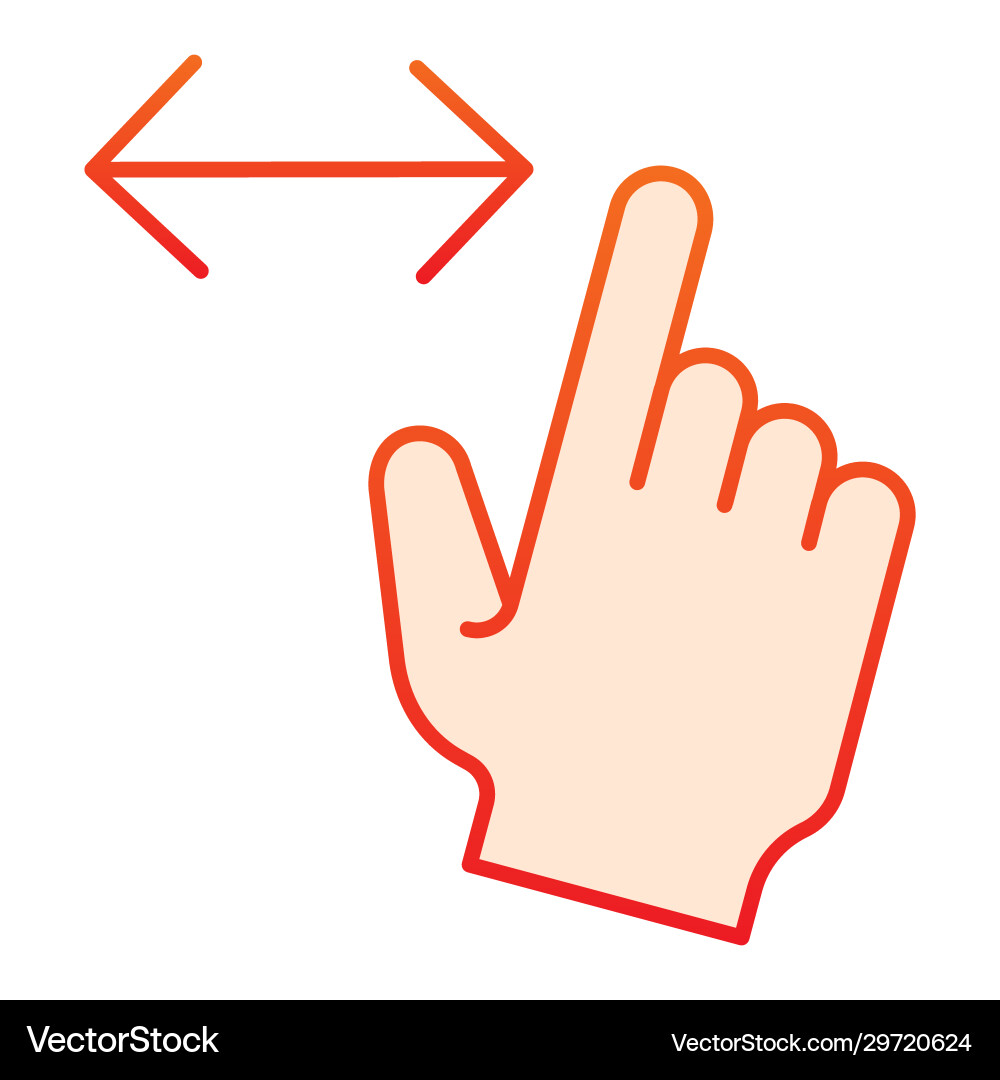 Horizontal scroll flat icon resize width Horizontal scroll flat icon resize width vector image