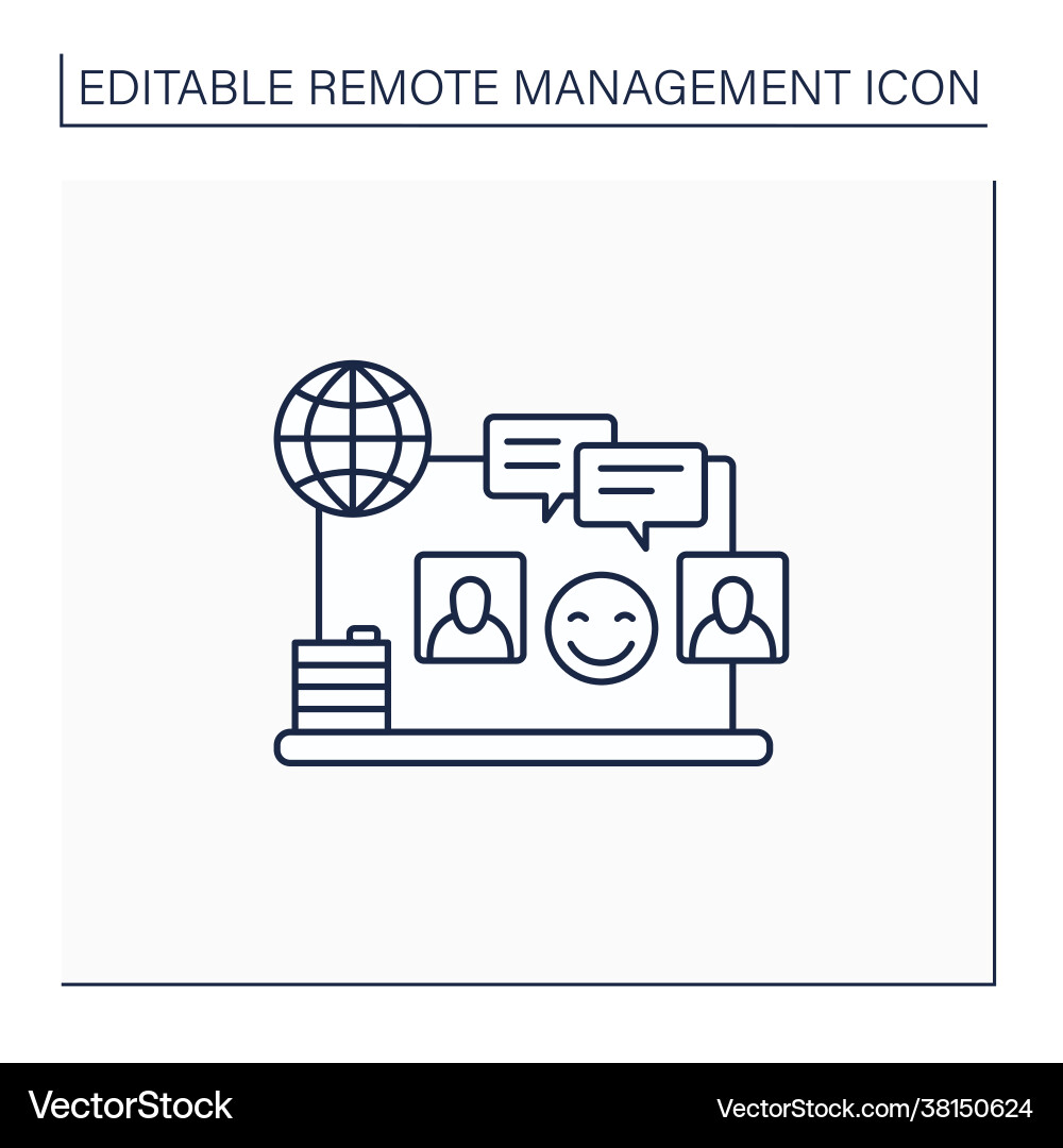 Informal communication line icon Informal communication line icon vector image