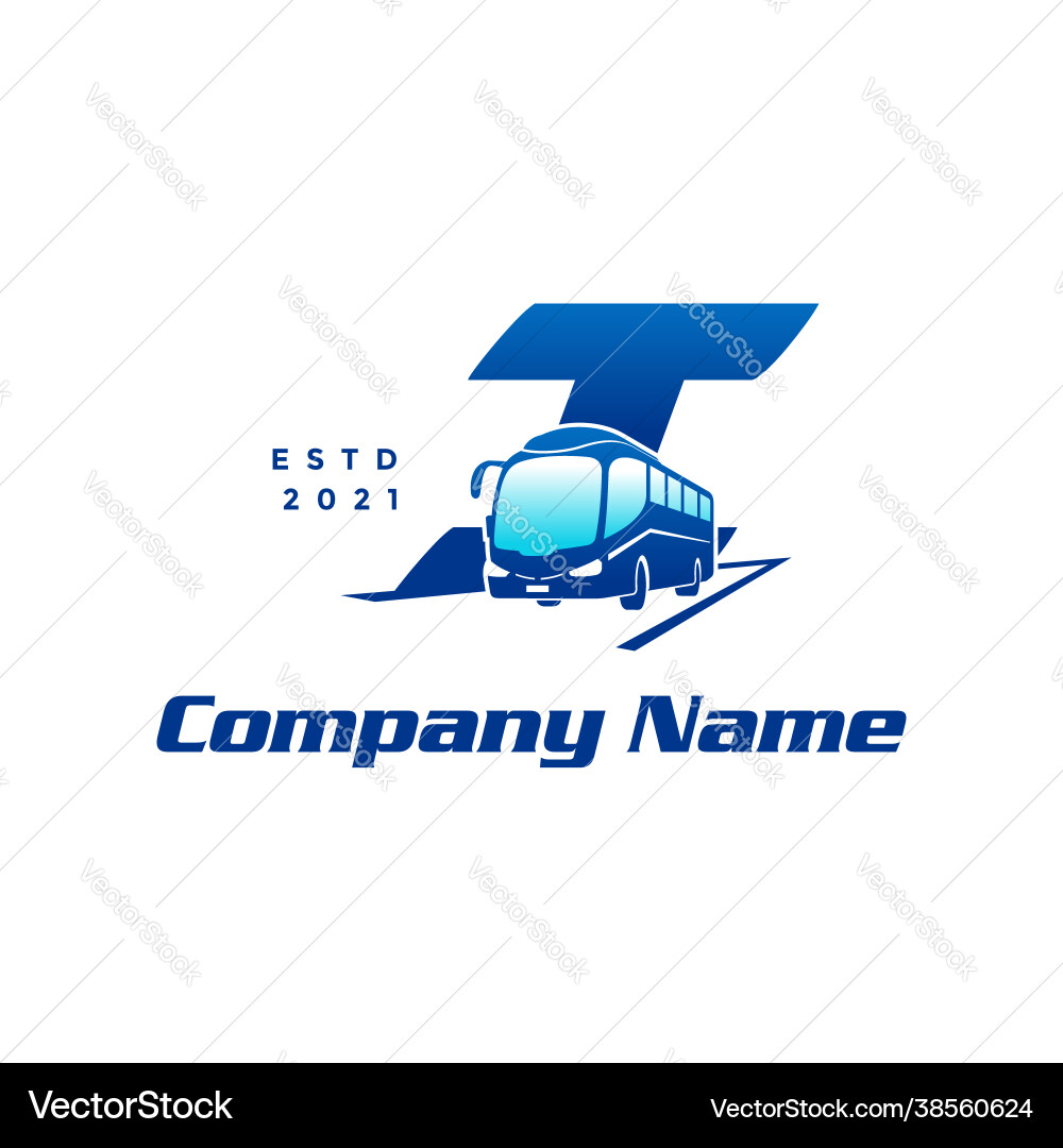 Initial i bus Initial i bus vector image