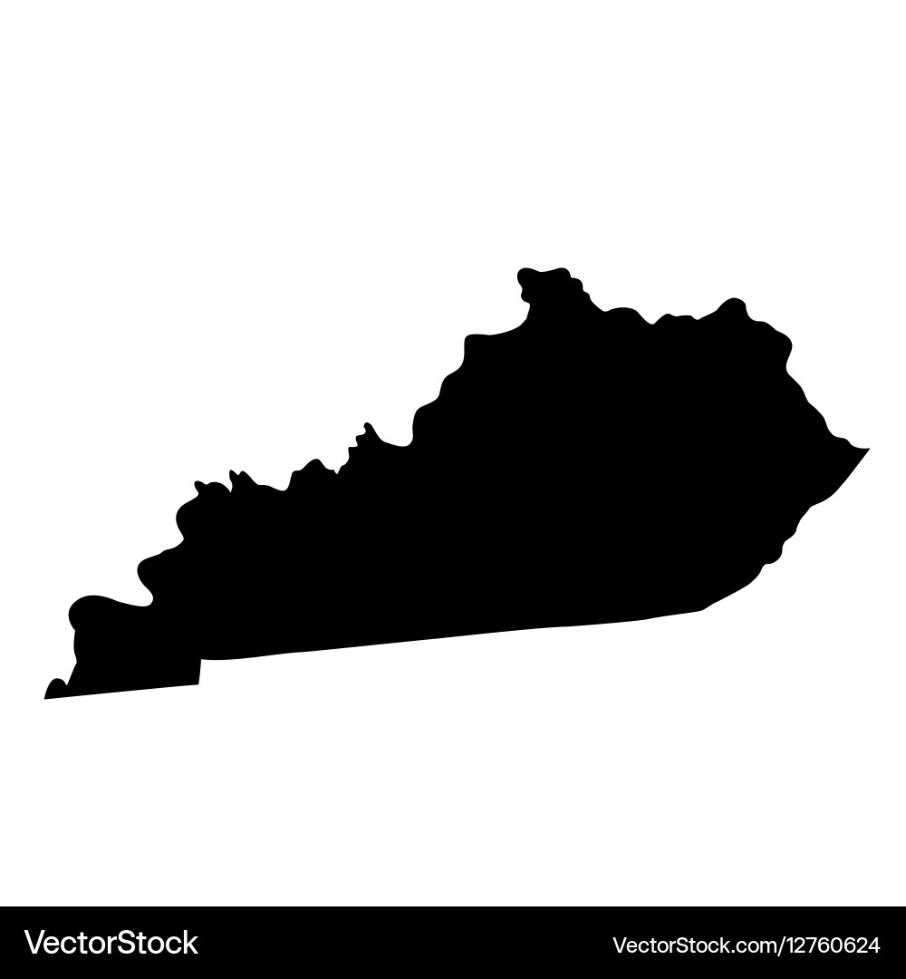 Kentucky State Map Outline Vector Image