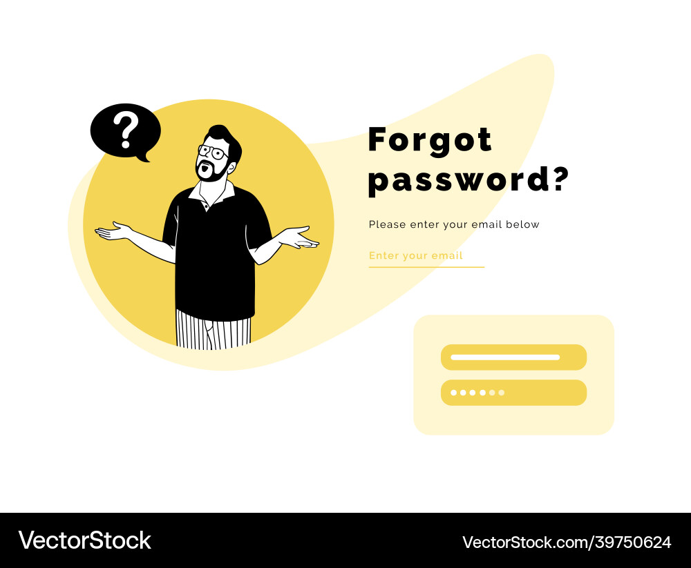 Man portrait with regret gesture and question Vector Image
