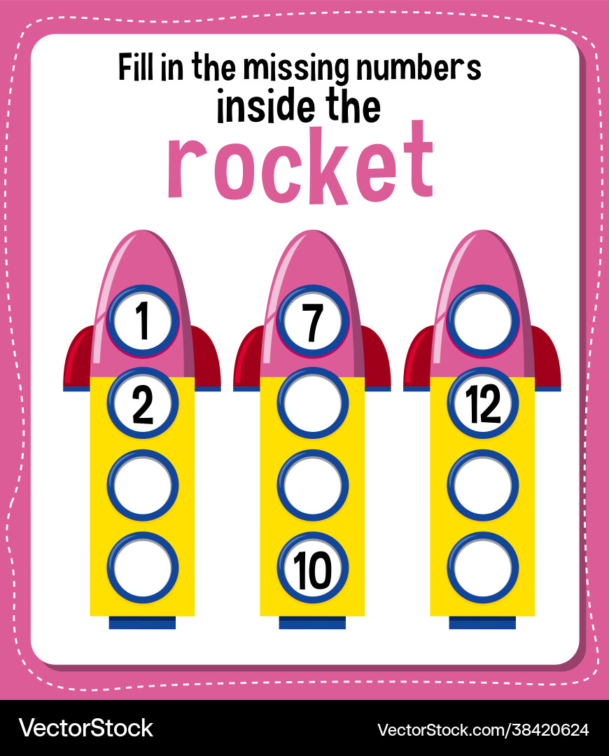 Math count number worksheet Math count number worksheet vector image