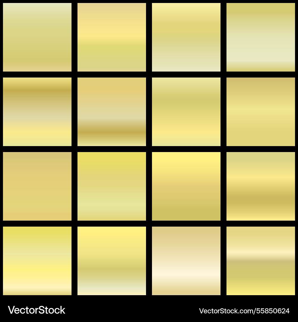Metallic gradient collection with shiny rainbow Metallic gradient collection with shiny rainbow vector image
