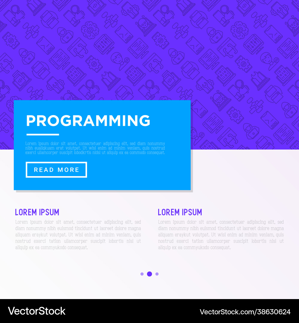 Programming concept with thin line icons Programming concept with thin line icons vector image