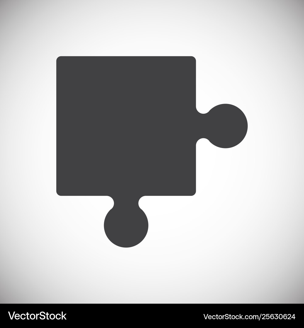Puzzle icon on background for graphic and web Puzzle icon on background for graphic and web vector image