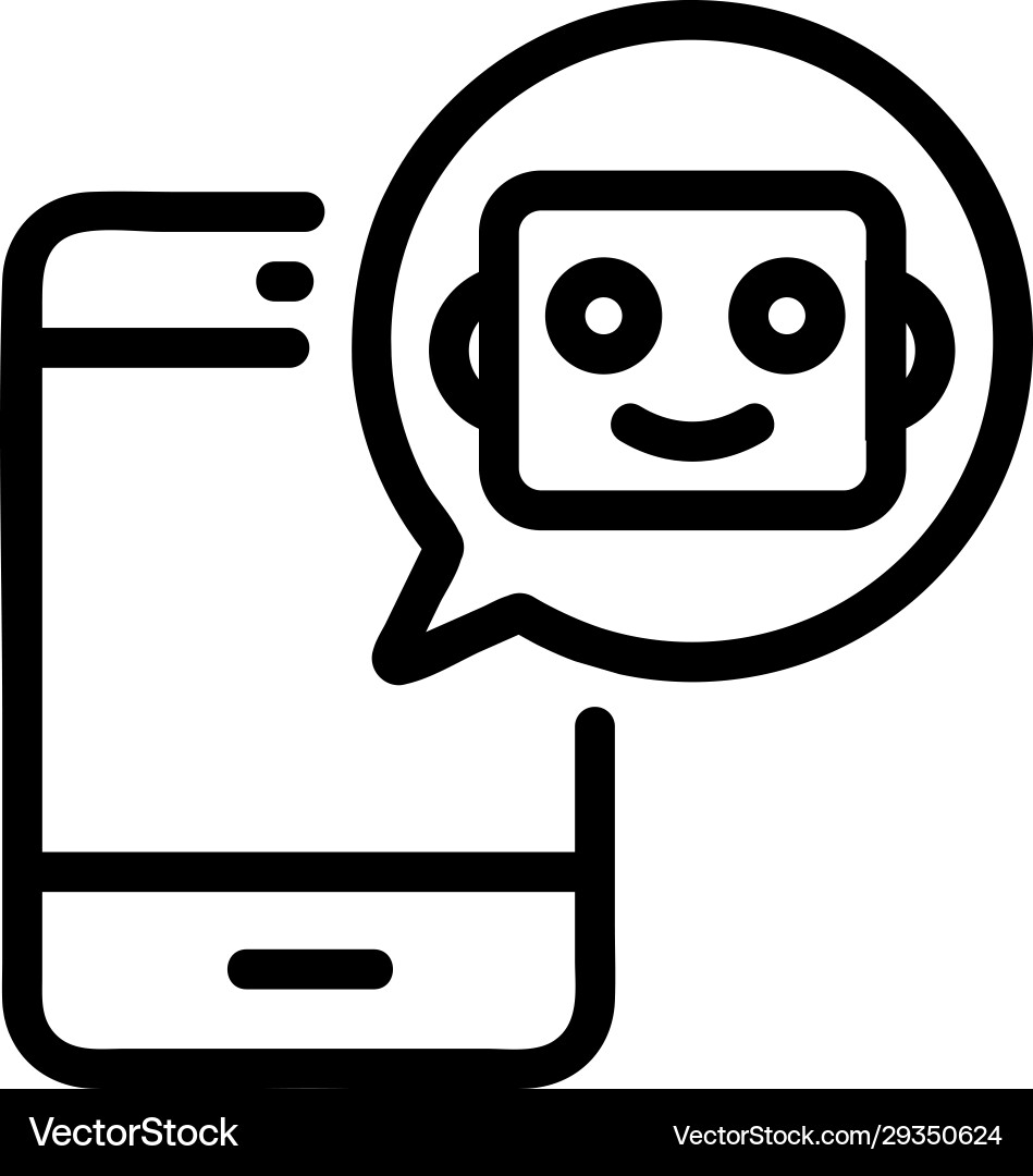 Robot icon isolated contour symbol Robot icon isolated contour symbol vector image