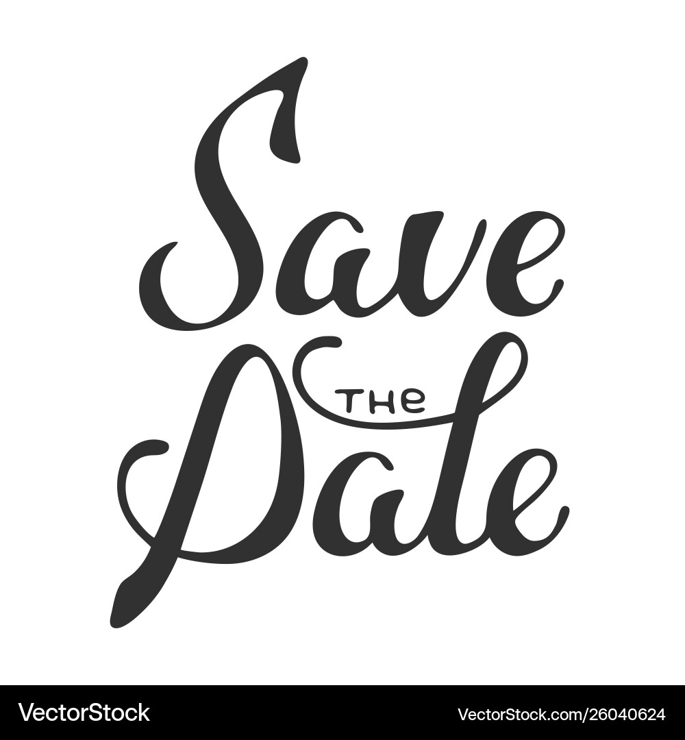 Save date invite card template with modern Vector Image