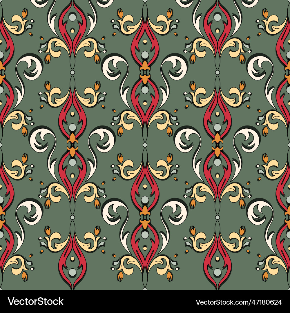 Seamless pattern large curly elements bright Vector Image