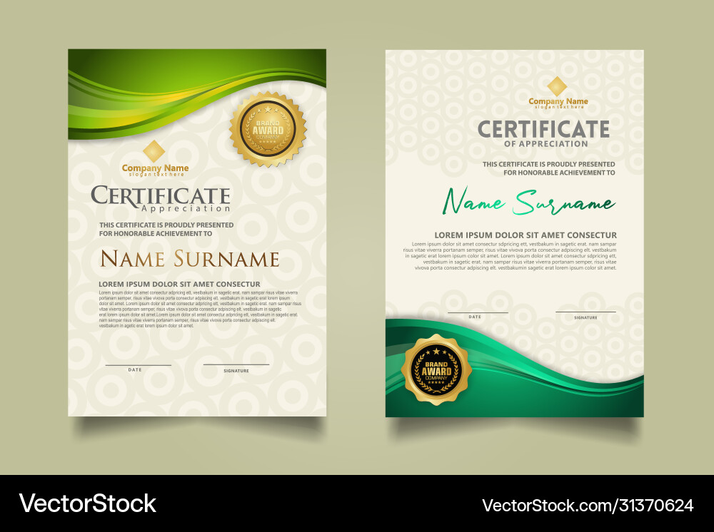 Set modern certificate template with flow lines Set modern certificate template with flow lines vector image