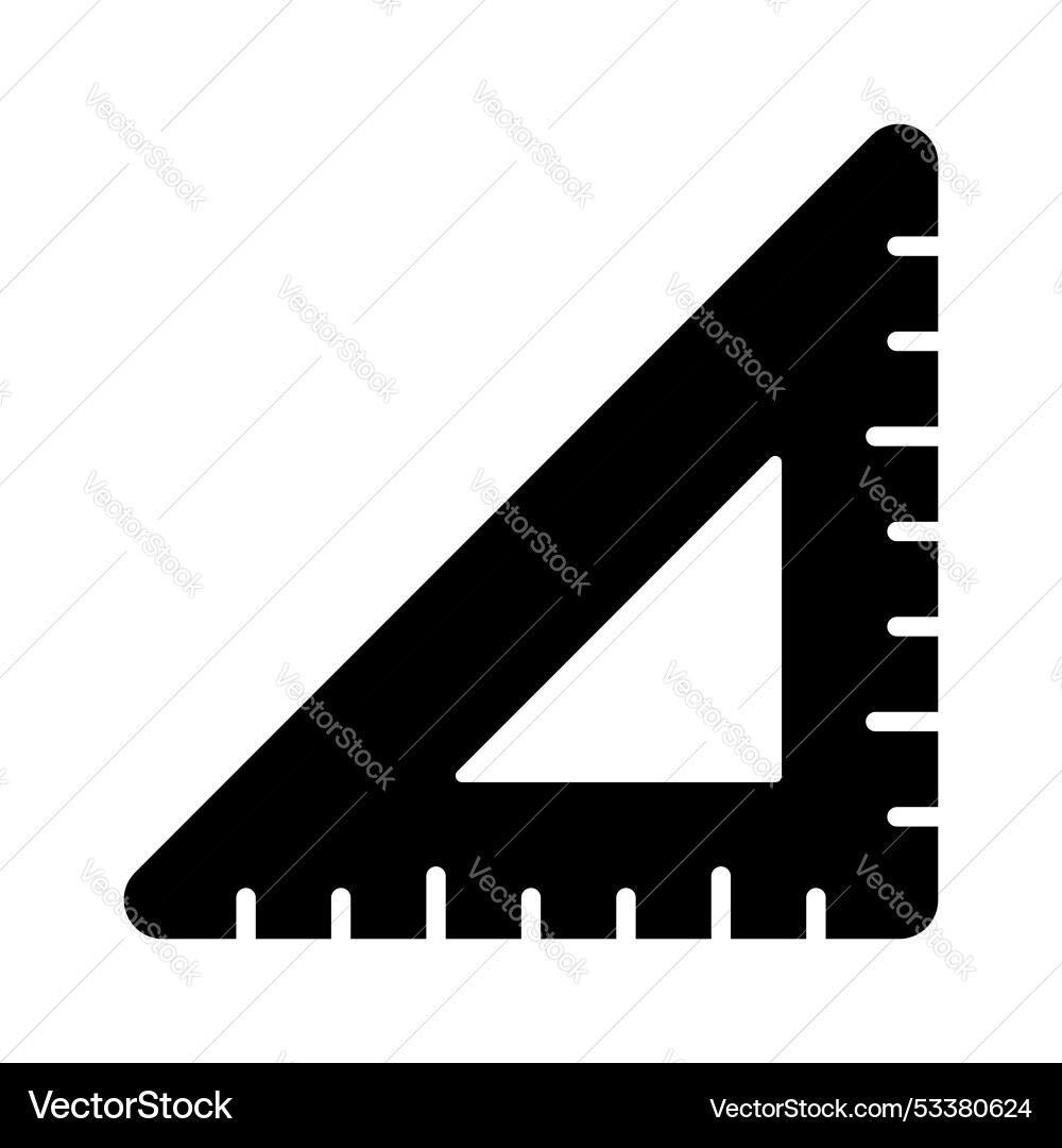 Triangular ruler Vector Image