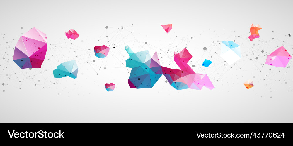 Wireframe background with plexus effect Wireframe background with plexus effect Vector Image
