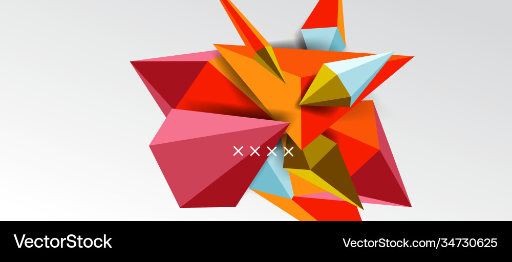 3d low poly abstract shape background 3d low poly abstract shape background vector image