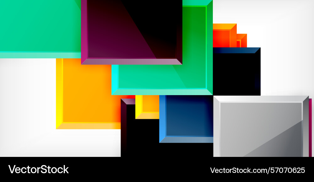 Abstract geometric shapes overlap creating vector image