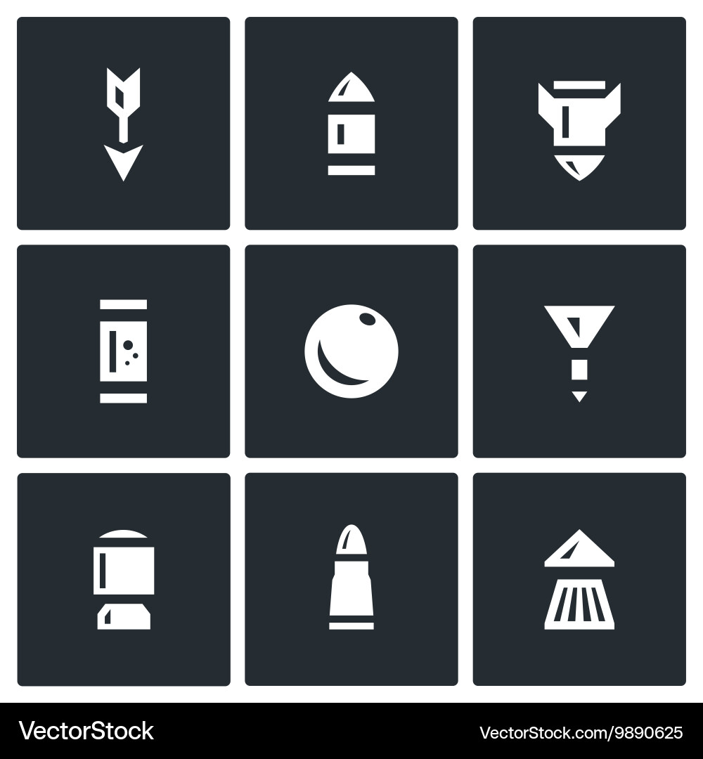 Ammunition Icons Set – Royalty-Free Vector | VectorStock