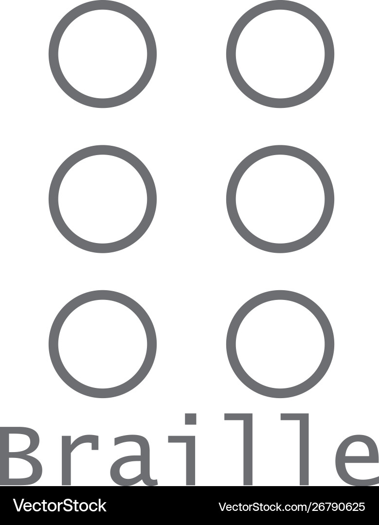 Braille icon simple element from map Braille icon simple element from map vector image