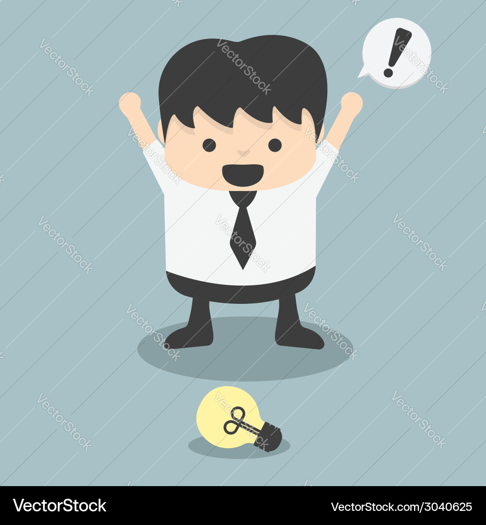 Businessmen see ideas fortuitous Royalty Free Vector Image
