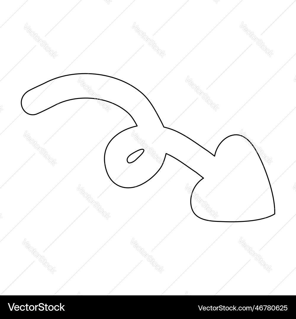 Curve arrow with heart shaped tip design element Vector Image