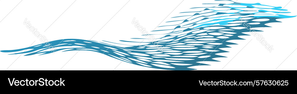 Dynamic colorful wavy stream abstract design vector image