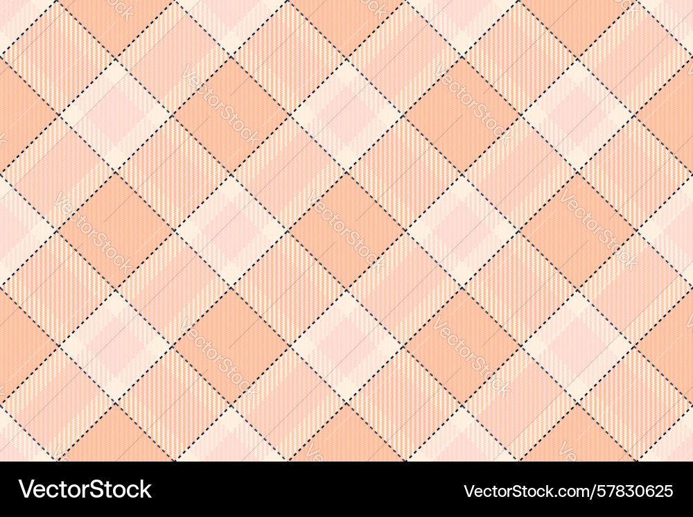 Elegant peach and cream argyle pattern perfect Vector Image