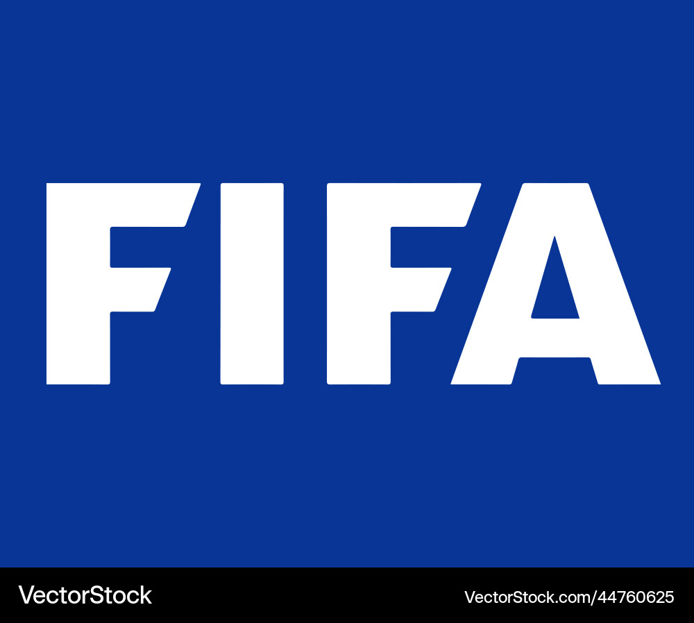Fifa official logo white symbol design Fifa official logo white symbol design vector image